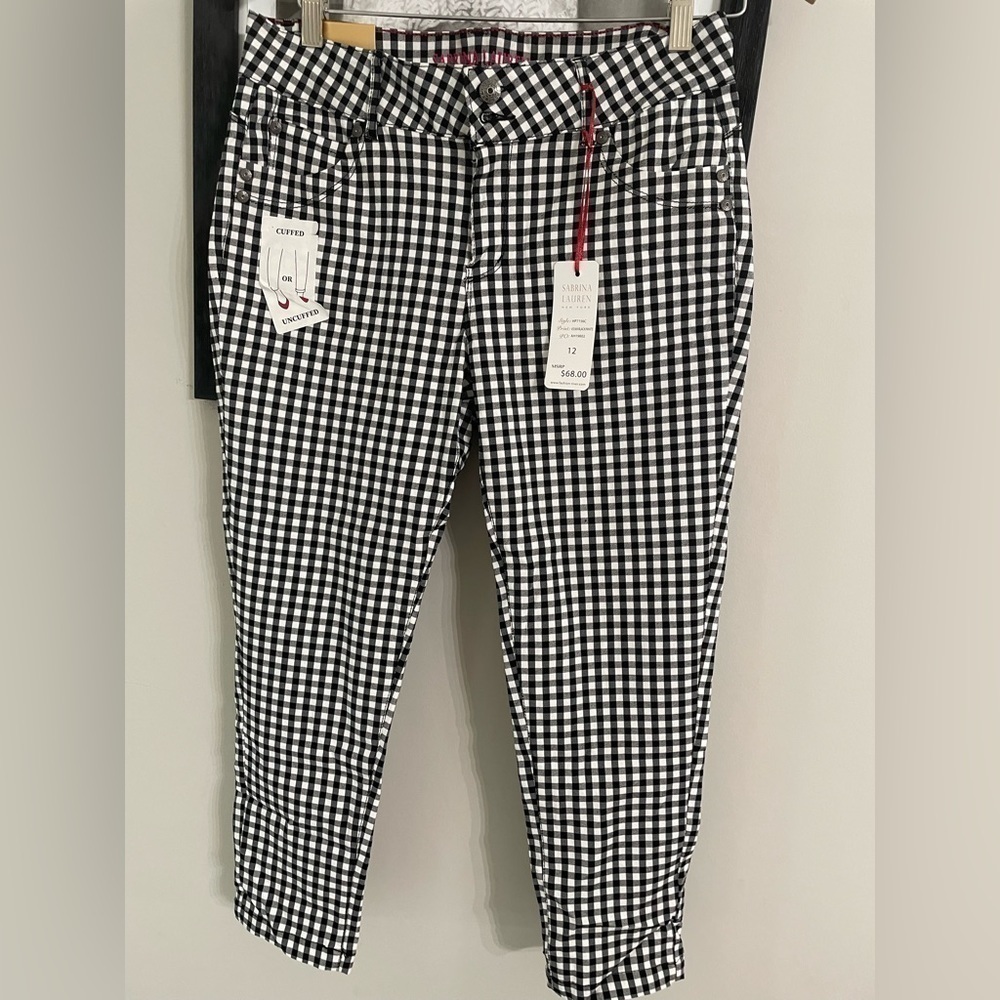 Sabrina Lauren pants & jumpsuit. Black and white size 12 women’s